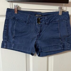 Express blue low rise mini shorts - size 0​
